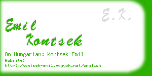 emil kontsek business card